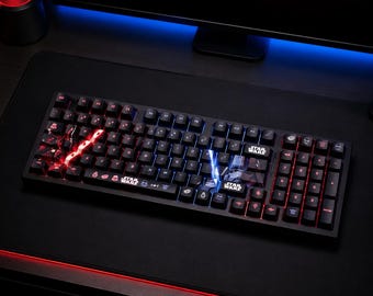 Star Wars Theme Side-Print Keycap Set | Shine-Through | Cherry Profile | Handmade| Mechanical Keyboard| Gift for him