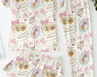 Belle Princess Coquette Pajamas Set, Disney Princess Holiday Pajamas, Beauty And The Beast Pajamas, Magic Kingdom Outfit