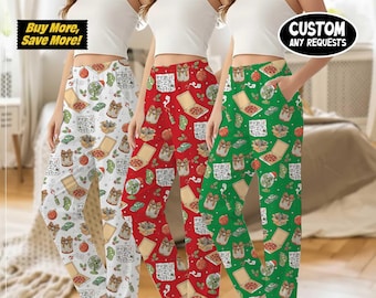 Home Alone Christmas Pajama Pants, Retro Movie Security Satin Lounge Pants