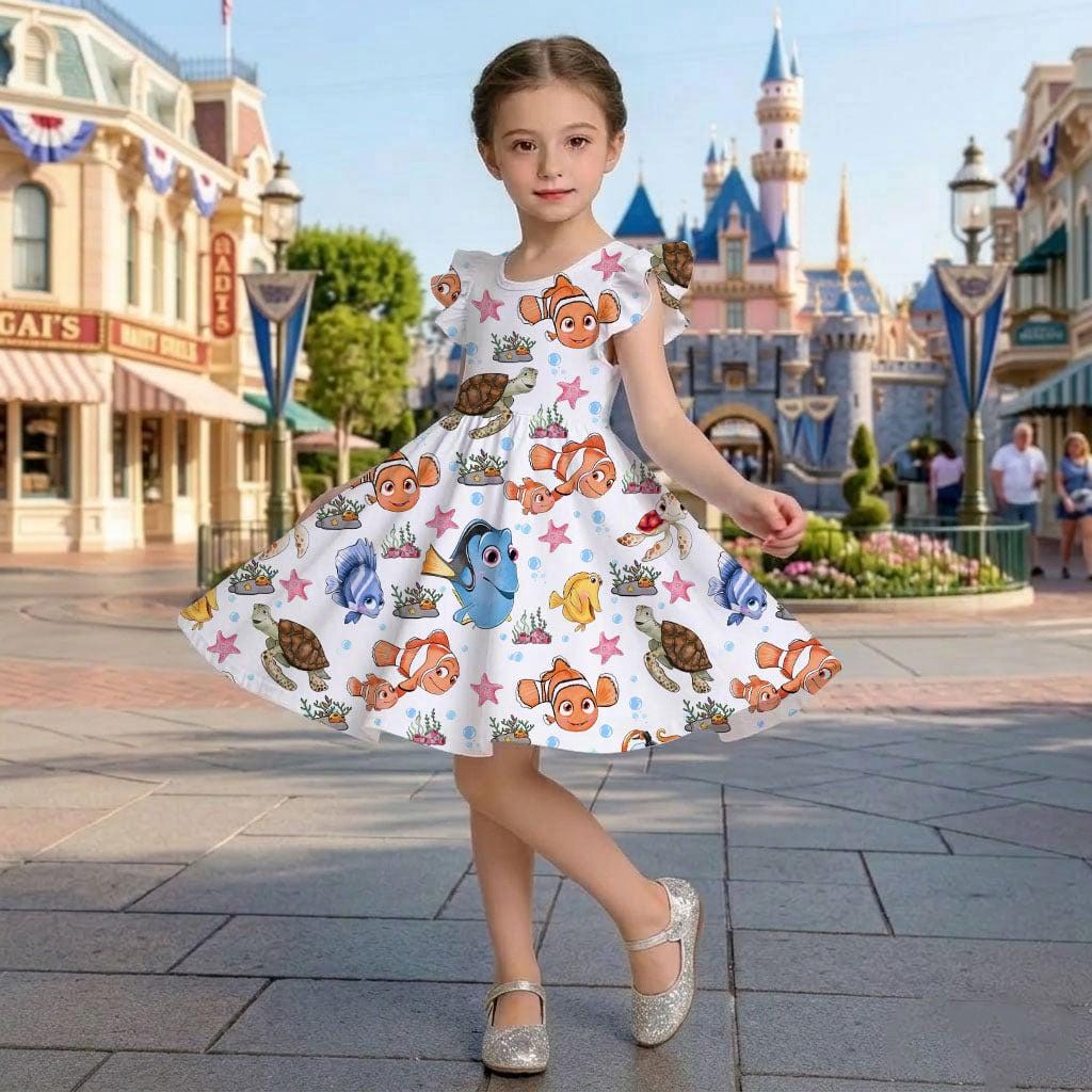 finding nemo birthday dress Pixar Nemo Skater Dress – Little Sleepies main image 1