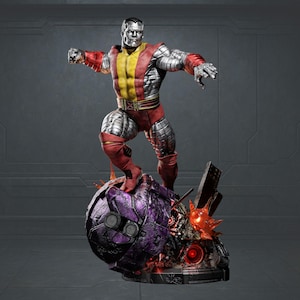 Epic Steel Warrior 1/6 Scale STL Statue | Crushed Robot Base (3D Print File)