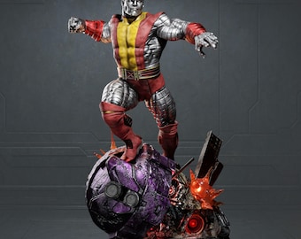 Epic Steel Warrior 1/6 Scale STL Statue | Crushed Robot Base (3D Print File)