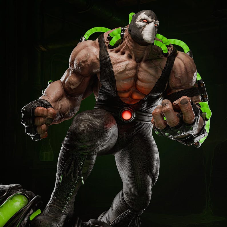 Bane Fanart 1/6 Scale STL Statue + Bust | Venom Tube Base (3D Print ...