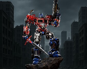 1/6 Scale Mecha Warrior Statue STL | Armored Robot Model (Digital Download)
