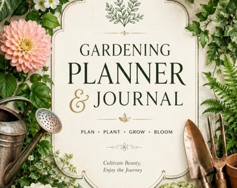 Gardening Planner Journal Printable Monthly Garden Organizer