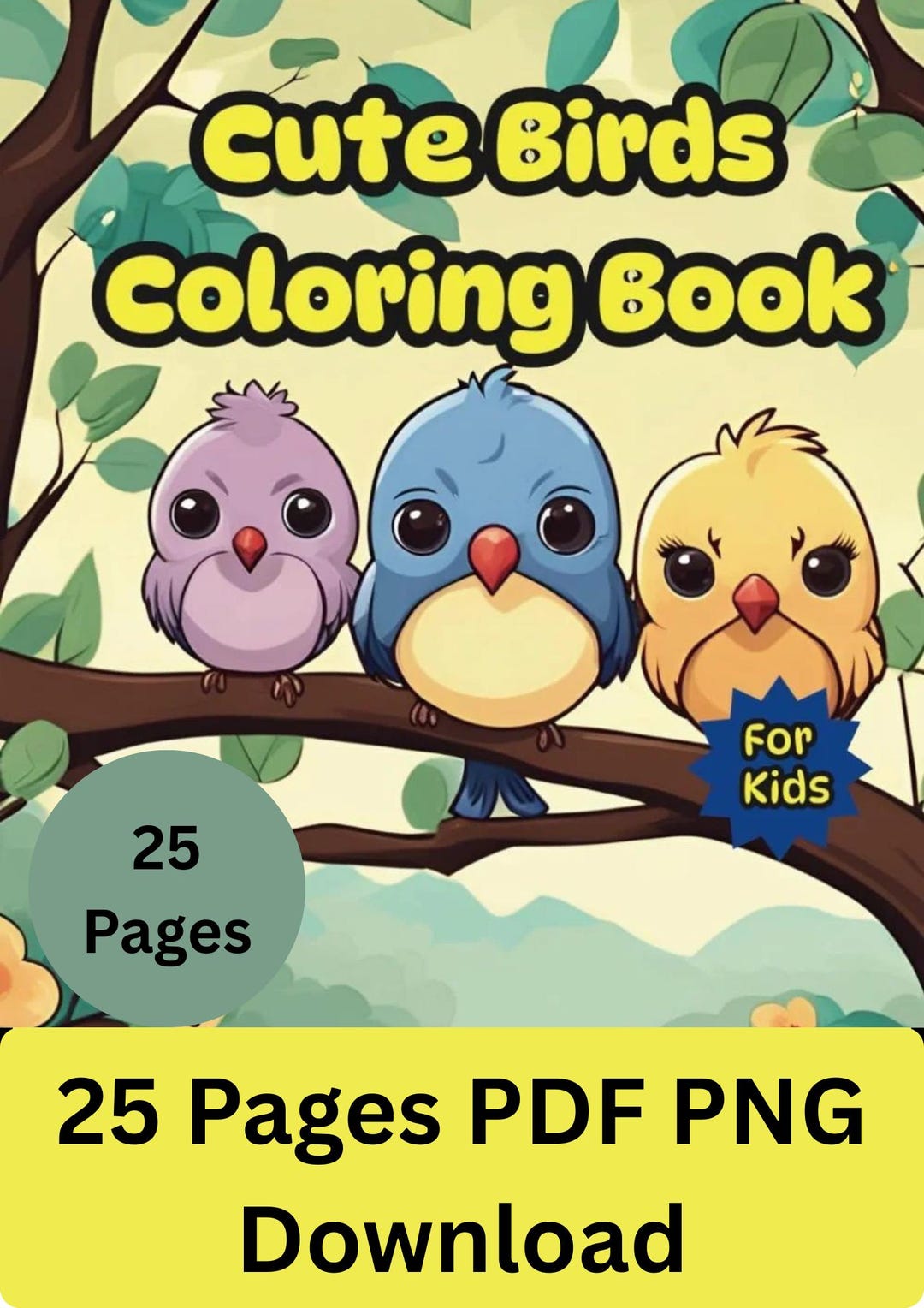 Flying Birds Coloring Book | Printable Bird Pages (PDF Download) - Etsy