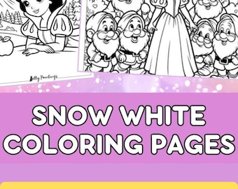 Snow White Coloring Book | Printable Princess Pages (PDF Instant Download)