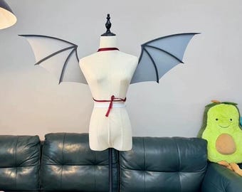 Panna Kobayashi Smocza Pokojówka Tohru Skrzydła Cosplay Smocze Skrzydła Anime Skrzydła Nietoperza Białe Szare Skrzydła Małe Skrzydła Smoka Rekwizyt Cosplay
