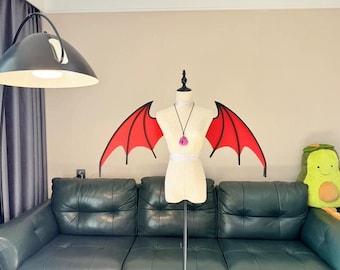Skrzydła nietoperza Cosplay Skrzydła demona Skrzydła diabła Gotycki kostium Czerwono-czarne fioletowe skrzydła Kostium na Halloween Skrzydła wróżki Skrzydła mrocznego anioła