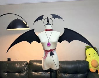 Shugo Chara Utau Skrzydła Cosplay Czarne Skrzydła Demona Anime Skrzydła Nietoperza Gotyckie Skrzydła Diabła Duży Rekwizyt Cosplay Halloween Kostium