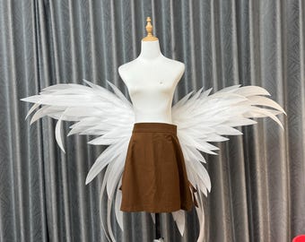 White Butterfly Fairy Wings, Wearable Elf Angel Cosplay Wings, Fantasy Costume Wings, Fairycore Photo Prop for Women