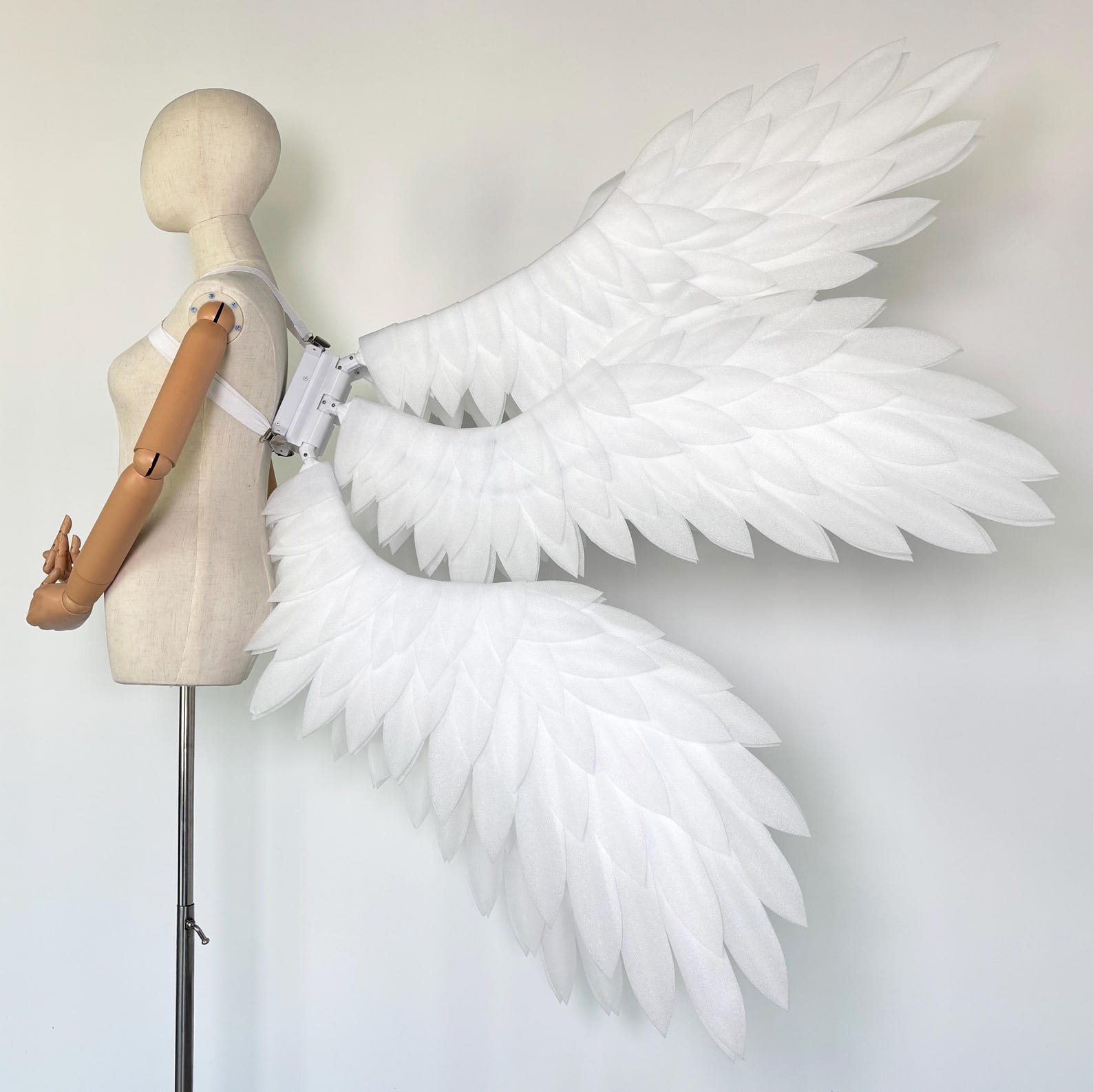 Handmade Electric Angel Wings, Six-wing Seraphim Costume, White Moving ...