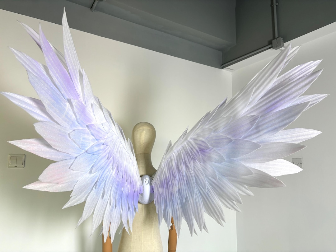 Handmade Fairy Electric Angel Wings,white Purple Moving Flapping ...