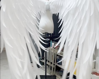 Angel Wings Costume Accessories Electric Powered 2-Wing Angel Fantasy Wings Celestial Wings for Cosplay Events Photoshoots, Fantasy Costumes