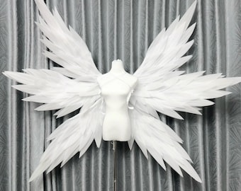 Electric 6 Wing Angel Wings Cosplay, Seraph Costume Wings, Wearable Moving Fantasy Wings for Halloween, Stage, Photoshoot