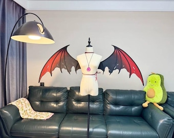 Skrzydła wampira Jacka, skrzydła hrabiego Jacka, czerwone, czarne skrzydła demona, gotyckie skrzydła nietoperza, kostium na Halloween, skrzydła diabła, rekwizyt cosplay