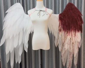 Electric Fallen Angel Wings, Wounded Angel Cosplay Wings, Moving Dark Angel Costume Wings, Gothic Fantasy Halloween Prop