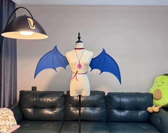 Skrzydła Rimuru Cosplay Demon Lord Rimuru Burzowe Skrzydła Niebieskie Skrzydła Demona Anime Skrzydła Nietoperza Małe Skrzydła Diabła Cosplay Rekwizyt Halloween