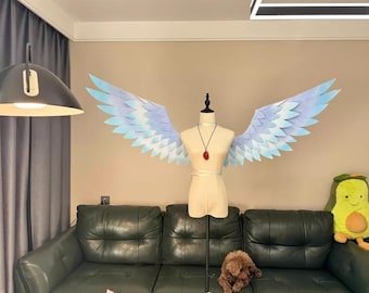 Niebieskie Archiwum Skrzydła Aomori Miya Cosplay Niebieskie Skrzydła Anioła Anime Skrzydła z Piór Duże Skrzydła Wróżki Eteryczny Kostium Festiwal Halloween