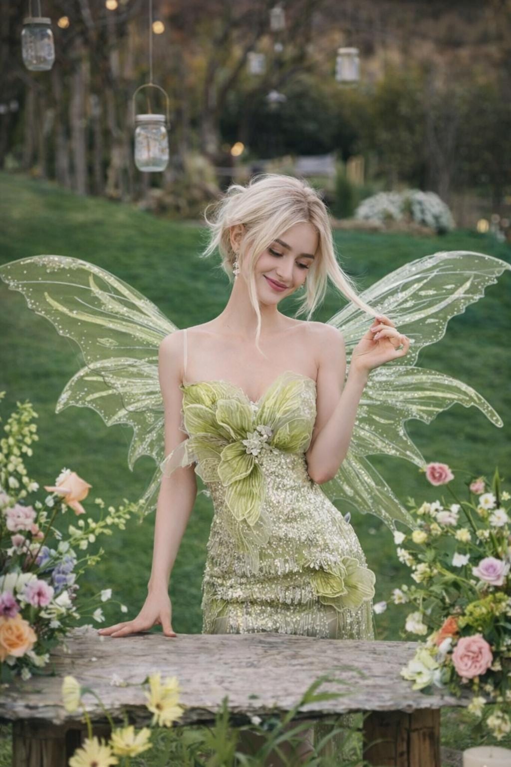 enchanted fairy dress I tried my best on this costume #diy #forestfairy #kendalljennerfairy