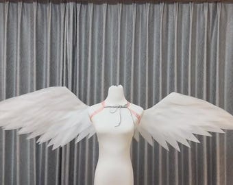 Electric Fairy Wings Butterfly Style, Moving Cosplay Wings, Pastel Pink Fantasy Costume Wings, Wearable Elf Party Accessory, Angel Wings