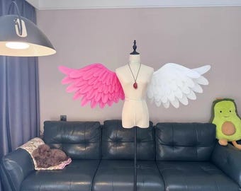 One Piece Uta Wings Cosplay Różowe Białe Skrzydła Anioła Anime Cosplay Skrzydła Asymetryczne Skrzydła Wróżki Fantastyczny Kostium Halloween Rekwizyt