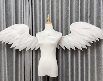 Electric Angel Wings Cosplay Moving Wings Small Feather Fairy Wings Costume Halloween Festival Rave Outfit Angel Demon Costume Props