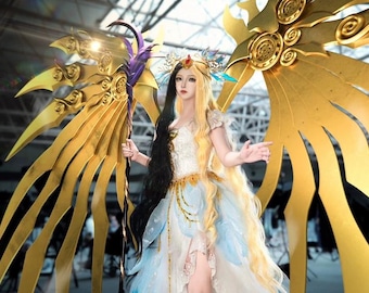 Golden Mechanical Feather Wings — Large Fairy Wings