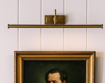 Handmade Raw Brass Picture Light | 24" Artwork Wall Lamp
