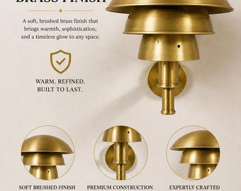 Brass Outdoor Wall Light – Vintage Garden Sconce, Weatherproof Exterior Lamp