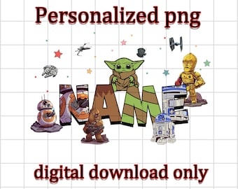 カスタム名スターウォーズキャラクターPNG、カスタムスターウォーズバースデーPNG、ディズニーランドバケーション、WDWディズニーランドファミリースターウォーズバースデーボーイデジタル