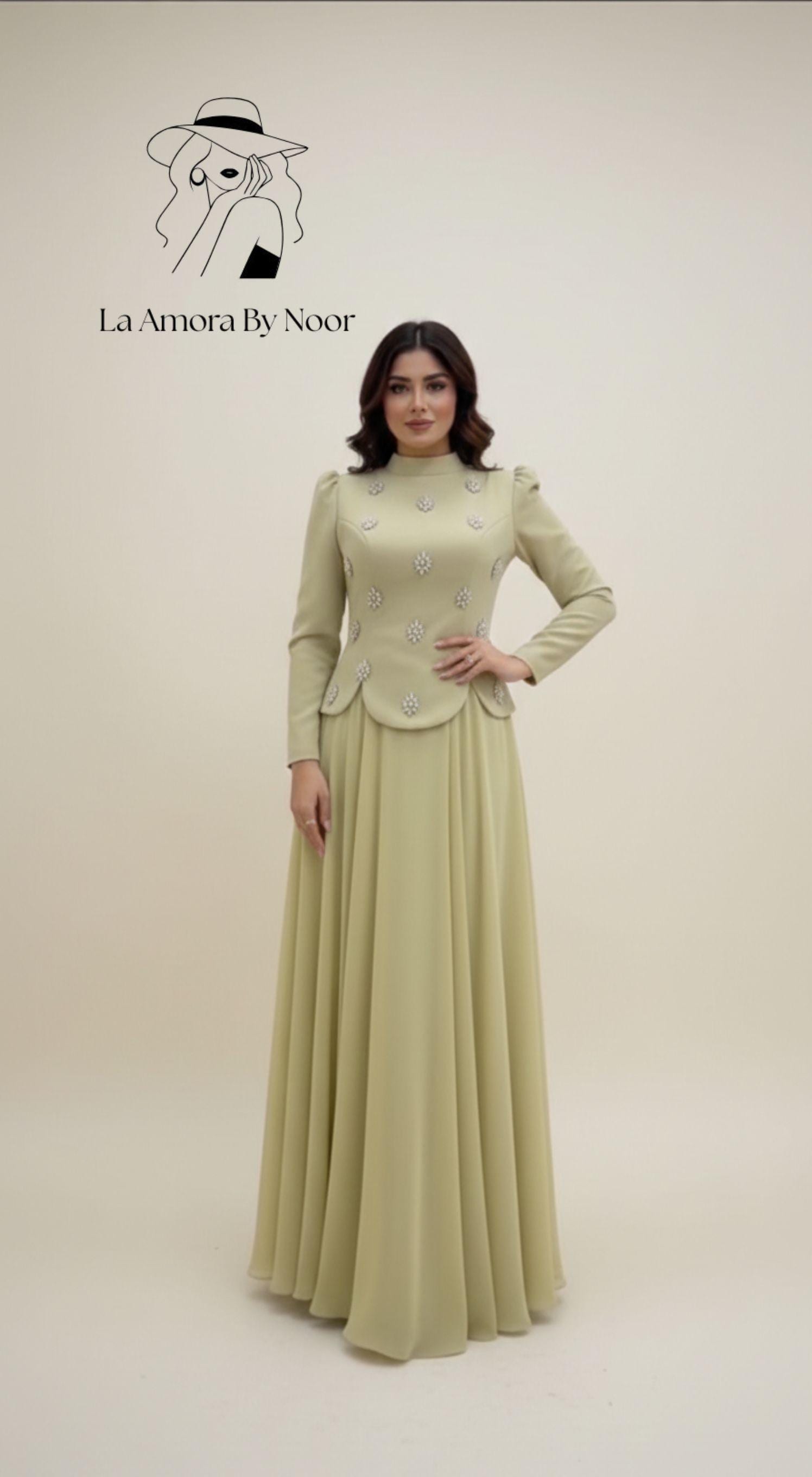 sage green muslim dress Luxury Rose Pink One Shoulder Mermaid Evening Dresses for Women Wedding  Party High Slit Long Prom Formal Gowns – DreamyVow