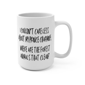 Quirky Humor: 15 oz 'Forest Animals Clean' Mugs on Etsy - Unique Drinkware for Fairy Tale Enthusiasts! | Gift for Independent Women image 2