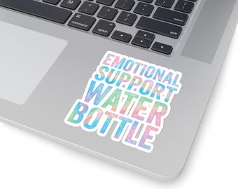 Vinyl Sticker - Emotional Support Water Bottle - Water-Resistant Decal for Laptops, Bottles, and More | Funny Sticker | Drink Water Sticker