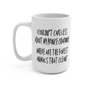 Quirky Humor: 15 oz 'Forest Animals Clean' Mugs on Etsy - Unique Drinkware for Fairy Tale Enthusiasts! | Gift for Independent Women image 4