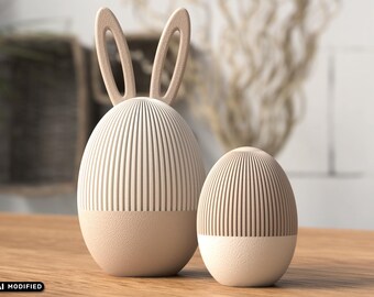 Minimalist Easter egg with screw-top lid – 3D printed gift packaging for money & sweets – Modern Easter decoration – Sustainable Easter nest