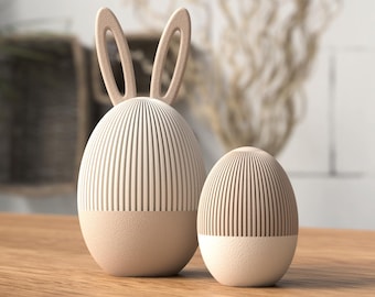 Œuf de Pâques minimaliste avec couvercle à vis – Emballage cadeau imprimé en 3D pour argent et bonbons – Décoration de Pâques moderne – Nid de Pâques durable