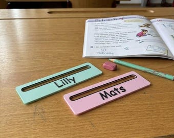 Personalized reading aid with name, 3D printed | Reading ruler for school beginners & first graders | Reading template for elementary school, back-to-school gift