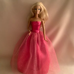 NEW Gorgeous Pink Mint Dress Gown Princess Ballerina Barbie Doll OUTFIT  ONLY