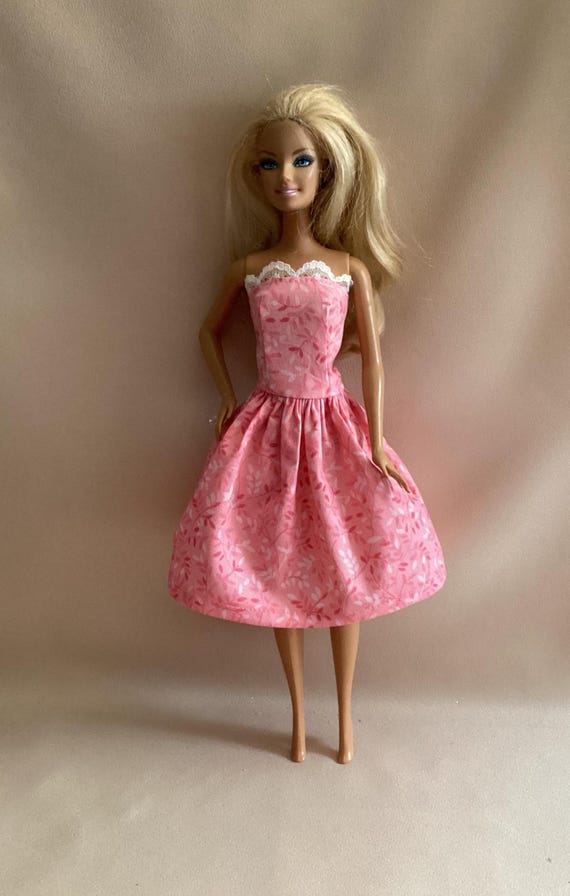 barbie fashionista white dress red pink flowers Valentine Letters