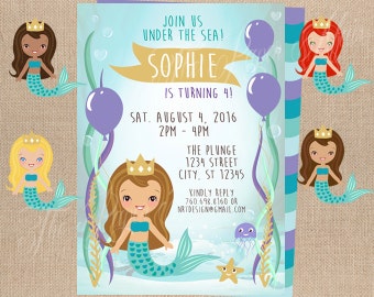 Mermaid Princess Invitation