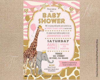 Safari Baby Shower Invitation (You Print)