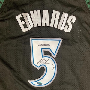 Anthony Edwards Signed Jersey - Etsy