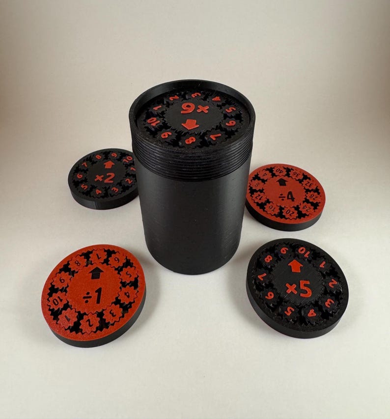 Math Fact Spinner Set 3D Printed | Multiplication & Division Learning ...