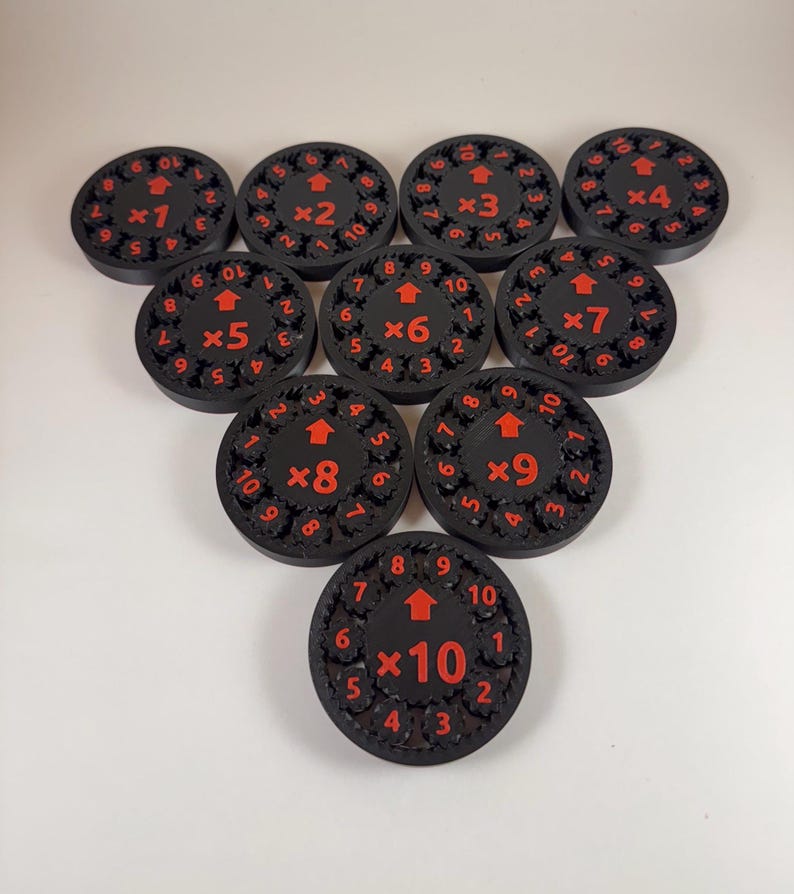 Math Fact Spinner Set 3D Printed | Multiplication & Division Learning ...