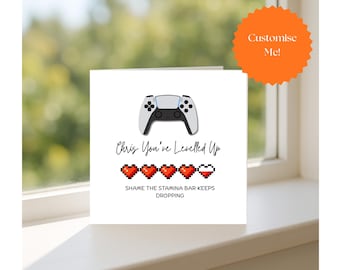 Personalised Gamer Birthday Card
