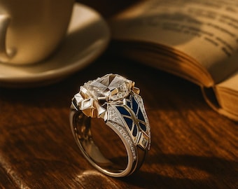 Saber Altria Pendragon Cosplay Ring  Adjustable Gem Jewelry for Adults