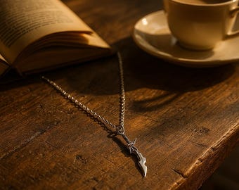 Naszyjnik Sung J!n-woo, wisiorek Yoo Jin-ho, Park Kyung-hye, Manga Jewelry, metalowe krótkie ostrze