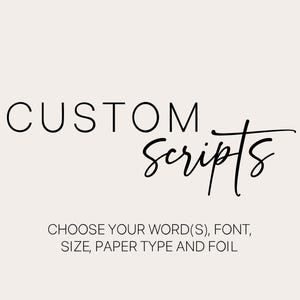 Custom Script Planner Stickers - Personalized Text - Foil / Non-Foil