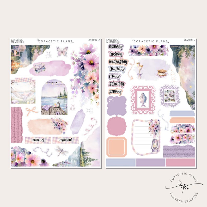 Lakeside Memories - Journal Stickers Kit - Etsy
